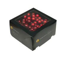 w/b. 144 glassballs/wire dark red combi 25 mm