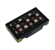 w/b. 24 glassballs/cap wild blossom 25 mm