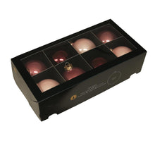 w/b. 8 glassballs/cap wild blossom 80 mm