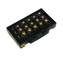 w/b. 24 glassballs/cap bright gold shiny 25 mm