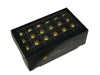 w/b. 48 glassballs/cap bright gold shiny 40 mm
