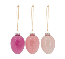 Hanger egg glass 5x5x8cm Pink mix