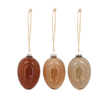Hanger egg glass 6.5x6.5x9.5cm Orange mix