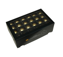 w/b. 48 glassballs/cap bright gold mat 40 mm