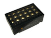 w/b. 48 glassballs/cap bright gold matt 40 mm