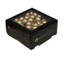 w/b. 72 glassballs/wire bright gold matt 30 mm