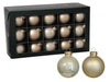 w/b. 30 glassballs/cap champagne combination 57 mm
