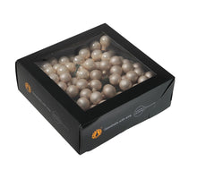 w/b. 144 glassballs/wire champagne combi 20 mm