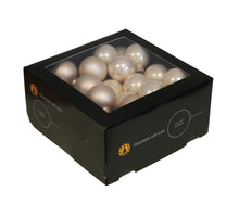 w/b. 36 glassballs/wire champagne combi 40 mm