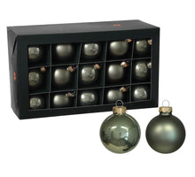w/b. 30 glassballs/cap granite green 57 mm