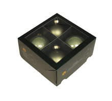 w/b. 4 glassballs/cap granite green 100 mm