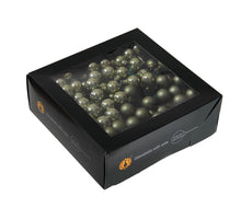 w/b. 144 glassballs/wire granite green 20 mm