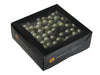 w/b. 144 glass balls/wire granite green 20 mm