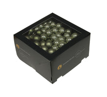 w/b. 144 glassballs/wire granite green 25 mm