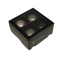 w/b. 4 glassballs/cap juniper 100 mm