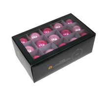 w/b. 30 glassballs/cap pink opal 57 mm