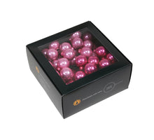 w/b. 72 glassballs/wire pink opal 30 mm