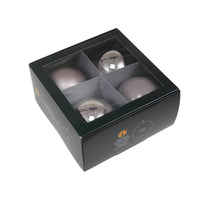 w/b. 4 glassballs/cap tuffstone 100 mm