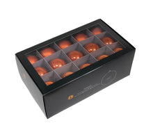 w/b. 30 glassballs/cap mandarin 57 mm