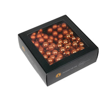 w/b. 144 glassballs/wire mandarin 20 mm
