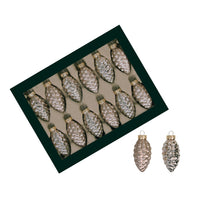 w/b. 12 glass cones/cap hazel 60 mm