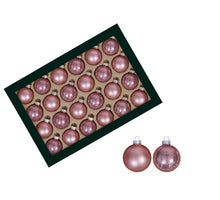 w/b. 48 glassballs/cap blush 40 mm