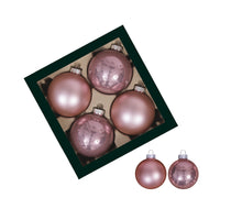 w/b. 4 glassballs/cap blush 100 mm