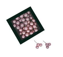 w/b. 144 glassballs/wire blush 25 mm