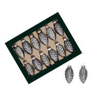 w/b. 12 glass cones/cap pigeon 60 mm