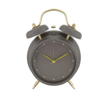 Clock plastic 18x6x11.5cm Grey/Gold