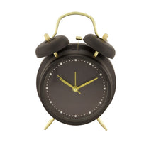 Clock plastic 18x6x11.5cm Black/Gold