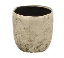 Planter ceramic Ø10x10cm Taupe/Grey