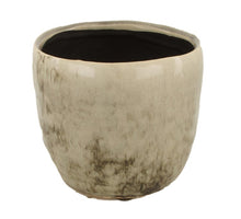 Planter ceramic Ø14x12cm Taupe/Grey