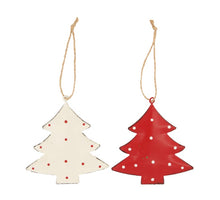 Hanger tree metal 9x9x1cm 2pc in headercard Red mix