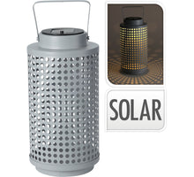 SOLAR LANTAARN METAAL WIT D14XH28CM