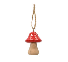Paddenstoel schimahout rood/kleur(en) L.3.5cm x W.3.5cm x H.4.5cm