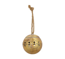Bell metal Ø12x13.5cm Antique gold grey-washed