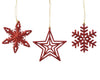 Hang figuren plastic 3 assortie rood 10x10cm