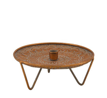 Candle holder metal Ø22x9.5cm Antique Copper-wash