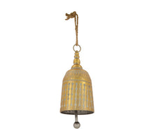 Bell metal Ø16.5x31cm Gold white-washed
