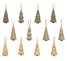 Hanger boom vurenhout 12 assortie naturel H6 D3,5cm