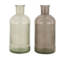 Bottle glass Ø9x19.5cm Mixed grey