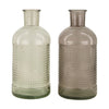 Bottle glass Ø9x19.5cm Mixed grey