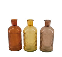 Bottle glass Ø9x19.5cm Mixed brown