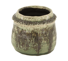 Planter ceramic Ø9.5x9cm Green/Grey
