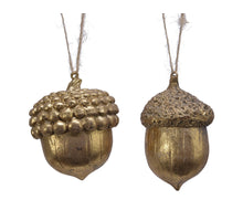 Eikel polyresin 2ass goud L.4cm x W.4.5cm x H.8cm