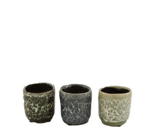 Planter ceramic Ø8x8.5cm Mixed grey