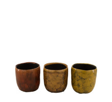 Planter ceramic Ø10x10cm Mixed brown