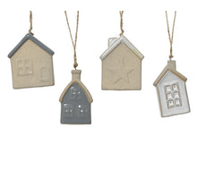 Huis hanger porselein 4ass 3x5,7x7,2cm