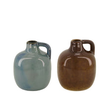 Vase ceramic Ø10x12cm Mixed Blue/Brown